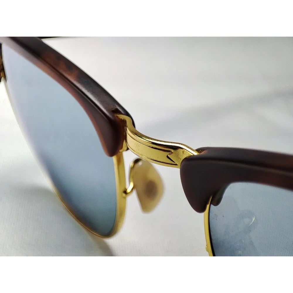 Ray-Ban RB3016 Clubmaster 51mm Tortoise Gold Green Lens Sunglasses